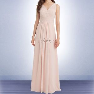 Bill Levkoff #1115 Blush Pink Bridesmaid Dress